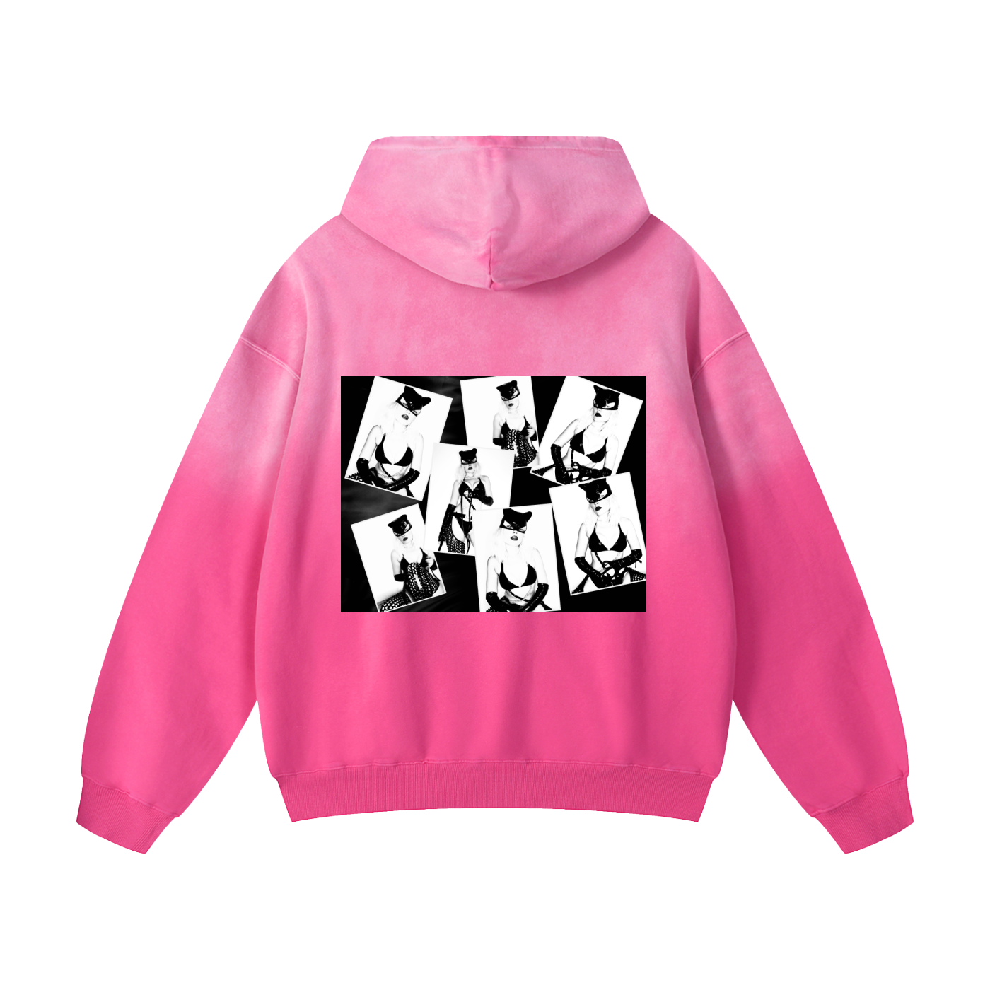 Black Cat Sunfade Oversized Hoodie