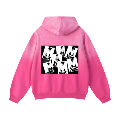 Black Cat Sunfade Oversized Hoodie