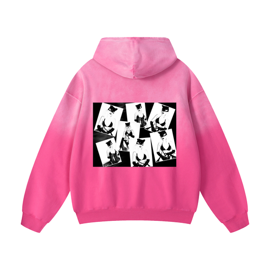 Black Cat Sunfade Oversized Hoodie